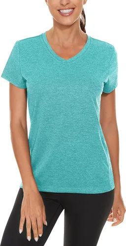 Miniatura 3 de TACVASEN Camisetas de manga corta para mujer, ligeras, de secado rápido, para senderismo, para exteriores