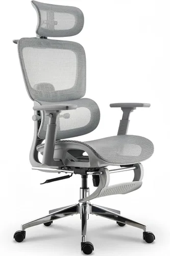 Silla de oficina ergonómica, silla de escritorio de malla para el hogar, cómoda silla de juegos con reposapiés, ruedas, reposacabezas 2D ajustable,