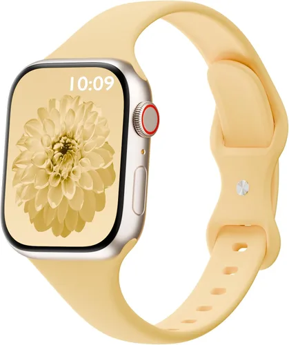 Miniatura 36 de Bandas delgadas de silicona deportivas compatibles con Apple Watch de 38mm 42mm 40mm 44mm 41mm 45mm 46mm 49mm, correa de repuesto delgada y estrecha