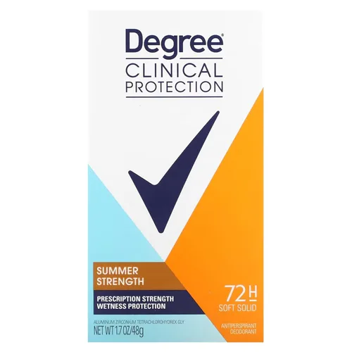 Degree Desodorante para mujer, protección clínica Summer Rose paquete de 4 – Prescription Strength 96H antitranspirante, sólido suave, 1.6 oz Ea