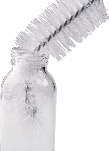 Miniatura 3 de Cepillo largo para botellas, cepillos limpiadores flexibles de 17 pulgadas para limpiar botellas de cerveza para el cuello, vino, biberones, Blanco
