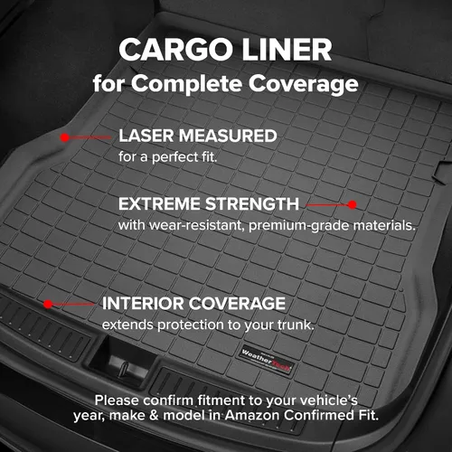Miniatura 3 de WeatherTech Forro de maletero de carga para Honda Odyssey, detrás de la segunda fila (40278), negro