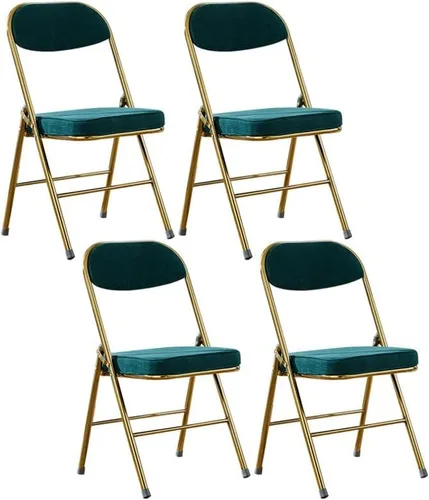 Miniatura 36 de Sillas de comedor modernas, silla auxiliar tapizada para el hogar, con acabado mate, silla de comedor plegable con respaldo abierto, silla sin