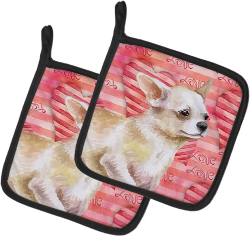 Miniatura 144 de Caroline's Treasures BB9655PTHD - Juego de soportes para ollas de cocina resistentes al calor, almohadillas calientes para horno, 7 1/2 x 7 1/2