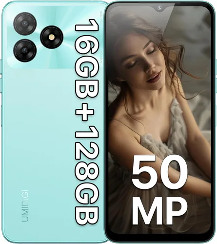UMIDIGI Teléfono inteligente G5 Android 13, 5000mAh 8+128GB/TF 1TB Expand, Pantalla ultra delgada de 6.6 pulgadas, Cámara AI de 50MP, huella