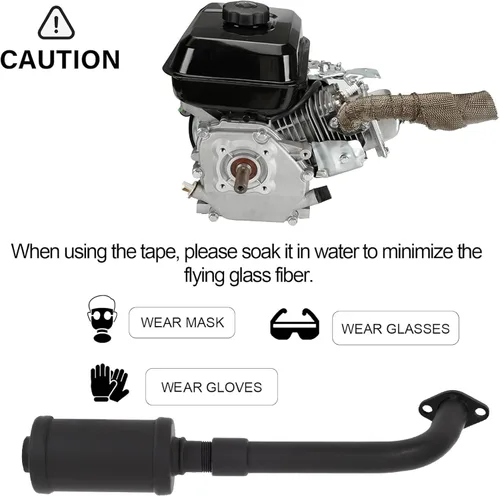 Miniatura 6 de Kit de tubo de cabecera de escape SOFO - para piezas de rendimiento Predator 212 para motor de 196cc 224cc 200cc GX160 GX200 6.5HP Coleman CT200u