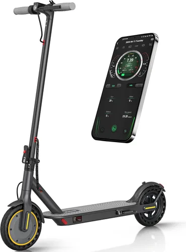Qlaway Electric Scooter for Adults, 350W/500W Motor, 16-22 Miles Range, 8.5"/10" Solid Tires, Dual Braking & Suspension, Folding Portable Commuting