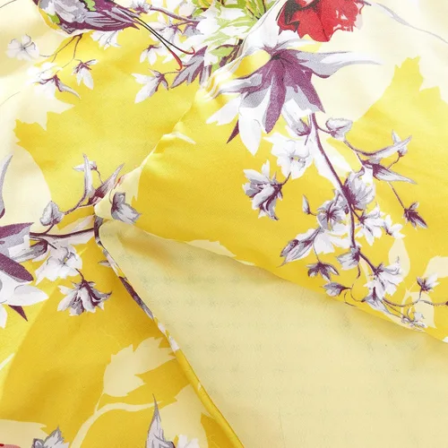 Miniatura 7 de DaDa Bedding - Funda de edredón con diseño floral amarillo radiante, colibríes, flores rojas, jardín, con fundas de almohada, brillante, vibrante