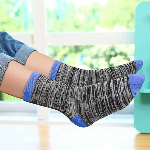Miniatura 5 de Calcetines para niños, 12 pares de calcetines deportivos para niños pequeños y niñas (1 a 14 años), juego de calcetines atléticos de media