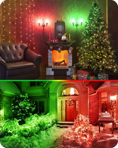 Miniatura 2 de Bombilla roja y verde, bombilla LED de color de 9 W (equivalente a 60 W), base E26, bombillas rojas de Navidad para camino, porche, Halloween