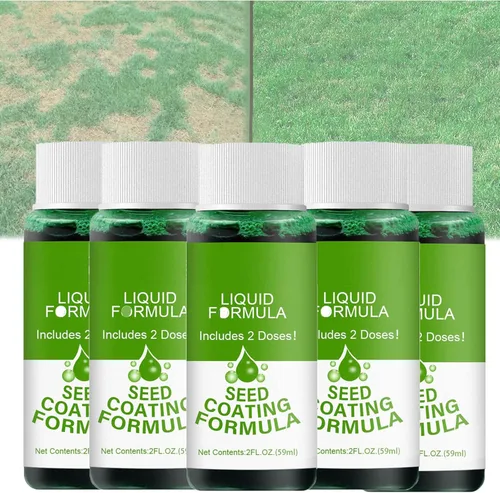 Spray verde de césped de siembra líquida, semillas de hierba líquida, espray de césped verde, juego de riego para el cuidado de semillas (5 unidades)