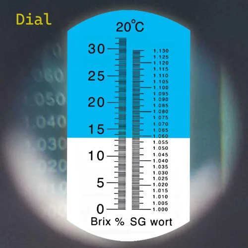 Miniatura 3 de aichose Refractómetro Brix con ATC, doble escala - Gravedad específica y Brix, hidrómetro para elaboración de vino y elaboración de cerveza, kit
