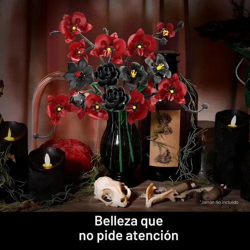 Miniatura 3 de Juego de construcción de ramo de rosas de orquídeas para adultos, regalos para mamá, esposa, mujer, pareja, novia, adolescente, colección botánica