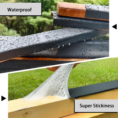 Miniatura 5 de Dongxw Cinta de viguetas para cubiertas, 2 pulgadas x 50 pies, impermeable, cinta adhesiva de butilo para viguetas y vigas de madera, paquete de 6