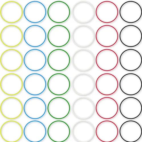 Miniatura 5 de AMUU Bandas de goma 800 unidades de 1.0 in 1 pulgada bandas de goma pequeñas 6 colores surtidos arco iris colorido bandas de goma para oficina