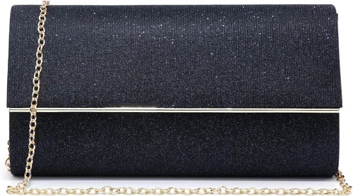 Miniatura 11 de Dasein Bolso de noche para mujer, bolso de mano con purpurina para boda, bolso de novia brillante para cóctel, fiesta, baile de graduación