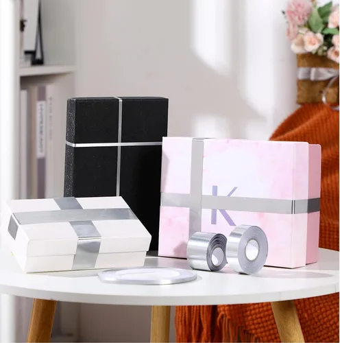 Miniatura 6 de Zonon 3 rollos de cinta de película de poliéster autoadhesiva de varios tamaños de 1/5, 4/5, 7/5 pulgadas, cinta metálica Washi para detallar artes