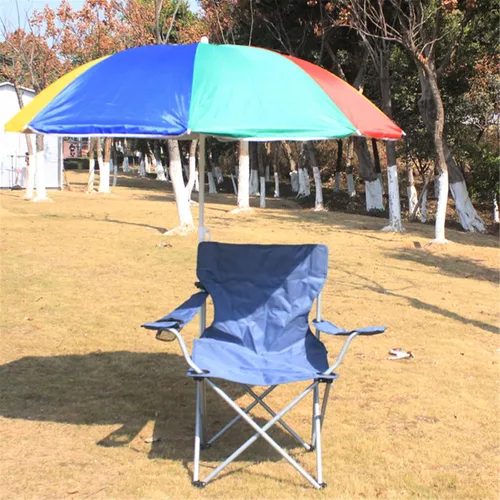Miniatura 3 de Sillas de camping plegables al aire libre con toldo con portavasos para viajes, senderismo