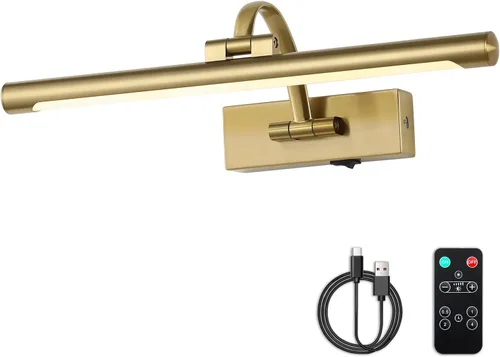 Miniatura 15 de DESOOP - Luces inalámbricas recargables para cuadros, iluminación de galería, luz de marco de fotos con batería, control remoto y temporizador, luz