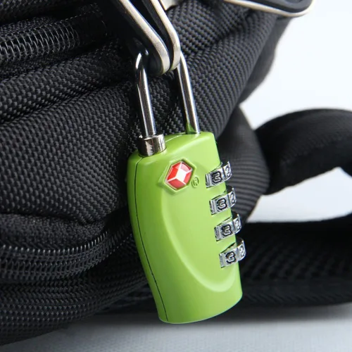 Miniatura 5 de Combinación de cerraduras de equipaje de viaje aprobadas por la TSA de 4 dígitos para maletas (verde-4 unidades)