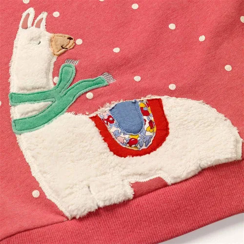 Miniatura 3 de HILEELANG - Sudadera de manga larga y cuello redondo para niña, sin botones, para invierno