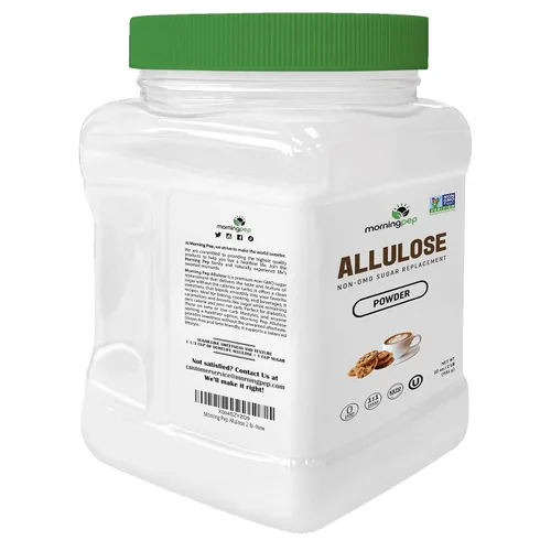 Miniatura 3 de Morning Pep Edulcorante de Alulosa 2 lb – Alternativa de Azúcar Sin Calorías, 100% Puro, Sin Eritritol, Verificado por el Proyecto No-OMG