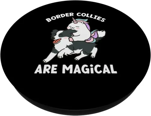 Miniatura 2 de Los Border Collies son mágicos, divertidos PopSockets de Border Collie intercambiables