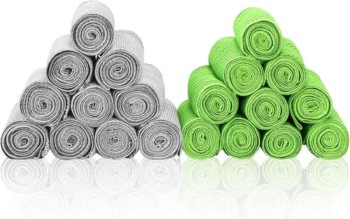 Miniatura 13 de Paquete de 20 toallas de enfriamiento (40 x 12 pulgadas), suaves, transpirables, fibra ultrafina, superabsorbentes, toalla fría rápida, para bolos