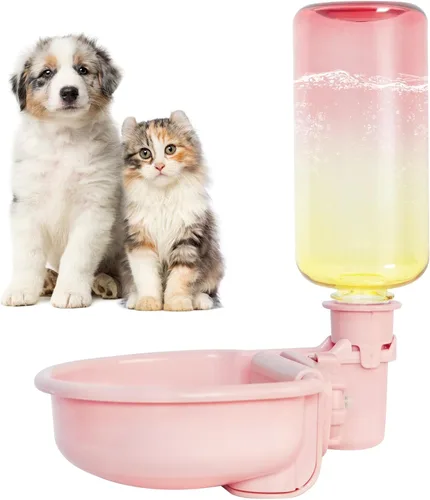 Miniatura 14 de Vannon Botella de agua para mascotas de 16oz, dispensador de tazón de agua por gravedad para jaula, dispensador de agua anti-desbordamiento