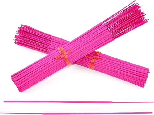 Miniatura 8 de 100 varillas de incienso sin perfume (rosa) de 11 pulgadas, 100% natural de joss y bambú de 11 pulgadas en blanco punk, para hacer incienso