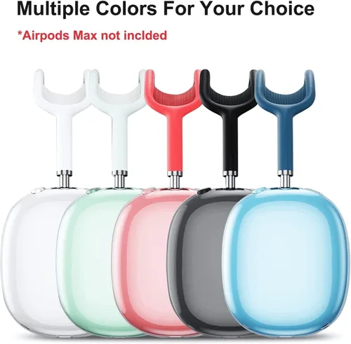 Miniatura 6 de Aircawin Funda transparente para AirPods Max, funda transparente a prueba de golpes para Airpods Max, funda protectora de TPU suave antiarañazos,