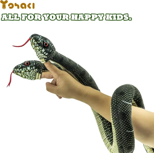 Miniatura 2 de Juguete de Peluche de Serpiente, 52 pulgadas, Lavable, Juguete de Peluche de Serpiente Simulada para Abrazar, Suave y Lindo Regalo para Niños