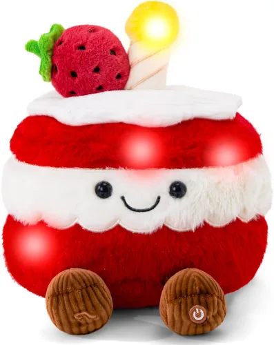 Miniatura 8 de WEWILL Bombilla de 8 pulgadas con luz de animal de peluche, lindo juguete de peluche suave, cumpleaños, Navidad, vacaciones, fin de semana, regalo