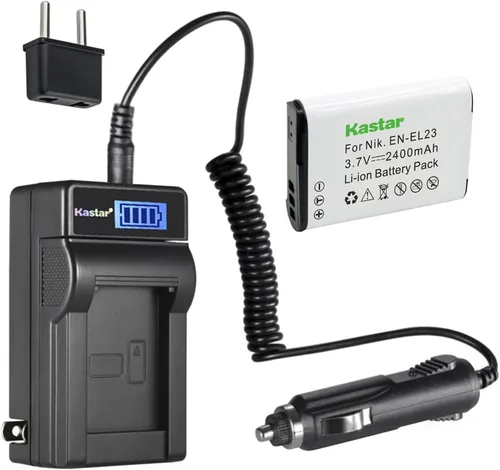 Miniatura 10 de Kastar EN-EL23 - Cargador de batería LCD AC compatible con batería Nikon EN-EL23 ENEL23, cargador MH-67 MH-67P, Nikon Coolpix B700, Coolpix P600