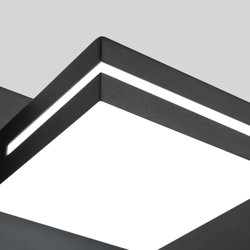 Miniatura 9 de SineRise - Lámpara LED para tocador de baño - Moderna lámpara regulable de acrílico con acabado negro mate para iluminación de pared sobre el espejo