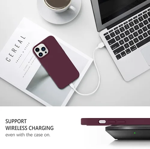 Miniatura 109 de GUAGUA Funda compatible con iPhone 17 Pro Max de 6.9 pulgadas, silicona líquida, goma de gel suave, delgada, forro de microfibra delgada