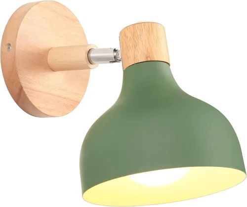 Miniatura 12 de Lámpara de pared E27 retro regulable escandinava para dormitorio, sala de estar, pasillo, cocina, iluminación interior (Amarillo, 2 piezas)