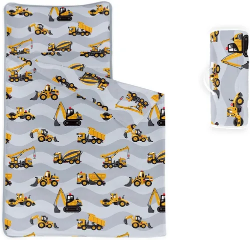 Miniatura 22 de Tapete para siesta espacial – Saco de dormir de galaxia espacial con almohada extraíble – Juego de ropa de cama para guardería y fiestas de pijamas