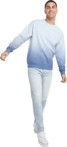 Miniatura 5 de Hanes Originals - Sudadera de vellón con cuello redondo para hombre, prenda teñida, sin botones