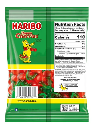 Miniatura 2 de Haribo, Bolsa de cereza gemela, 5 oz