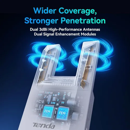 Miniatura 6 de Tenda Extensor de alcance WiFi AC1200 - Extensor WiFi con puerto Gigabit Ethernet, amplificador de señal doméstica de 1.2 Gbps, doble banda, hasta