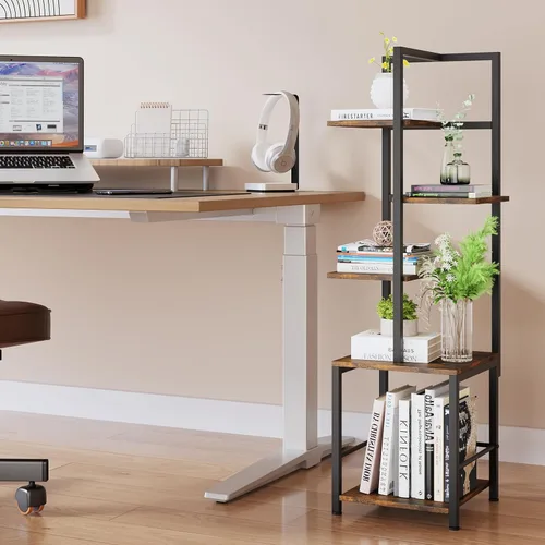 Miniatura 9 de Soporte para plantas de interior con luz de crecimiento, soporte alto para plantas de 5 niveles para interiores, estante de metal para plantas
