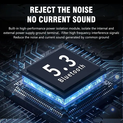 Miniatura 6 de Adaptador auxiliar Bluetooth Bluetooth 5.3 para automóvil, adaptador auxiliar Bluetooth 5.3 con conector de audio de 0.138 in con entrada
