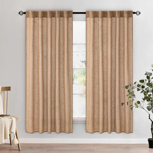 Miniatura 121 de MIULEE Cortinas de lino blanco de 108 pulgadas de largo para dormitorio, sala de estar, cortinas de ventana con textura de lino suave y grueso, Lino