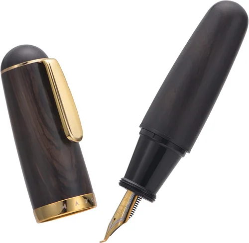 Miniatura 14 de Majohn Q1 Pluma estilográfica, plumín extrafino, azul y rojo, acrílico, gotero de Hombre Gordito, recarga de bolsillo de gran capacidad Azul Rojo
