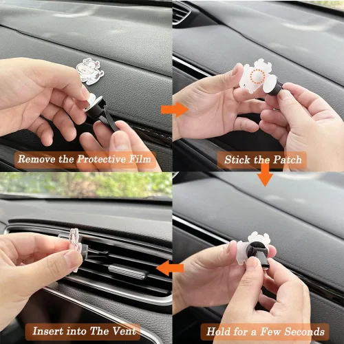 Miniatura 6 de Lindos clips para ambientador de aire del automóvil, lindo clip negro de gato para rejilla de ventilación del automóvil, accesorios decorativos
