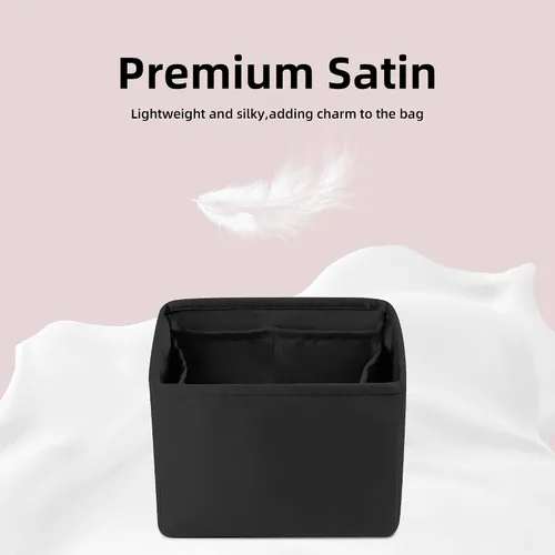 Miniatura 3 de DGAZ Organizador de bolso, sedoso y suave, seda, bolso de mano de lujo en moldeadores de bolsa, para mujer, se adapta a picotin1822 bolsas