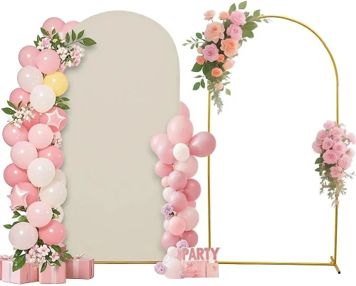 Miniatura 49 de Funda para arco de boda de 6 pies, tela elástica para arcos pequeños, cabinas de fotos y decoración de fiestas, para cumpleaños, duchas