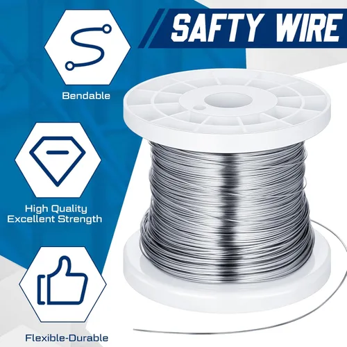 Miniatura 4 de Zonon Alambre de seguridad de acero inoxidable .040, 541 pies / 165 m 304 Alambre de torsión de acero para colgar cuadros Alambre de cuerda de metal