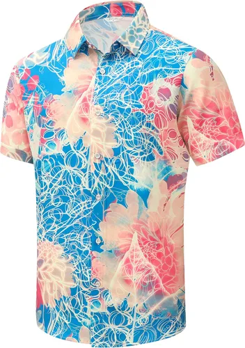 Miniatura 49 de SheLucki - Camisa hawaiana para hombre, unisex, de manga corta, con botones, para la playa y el verano, ropa casual estampada con sombra de palmas